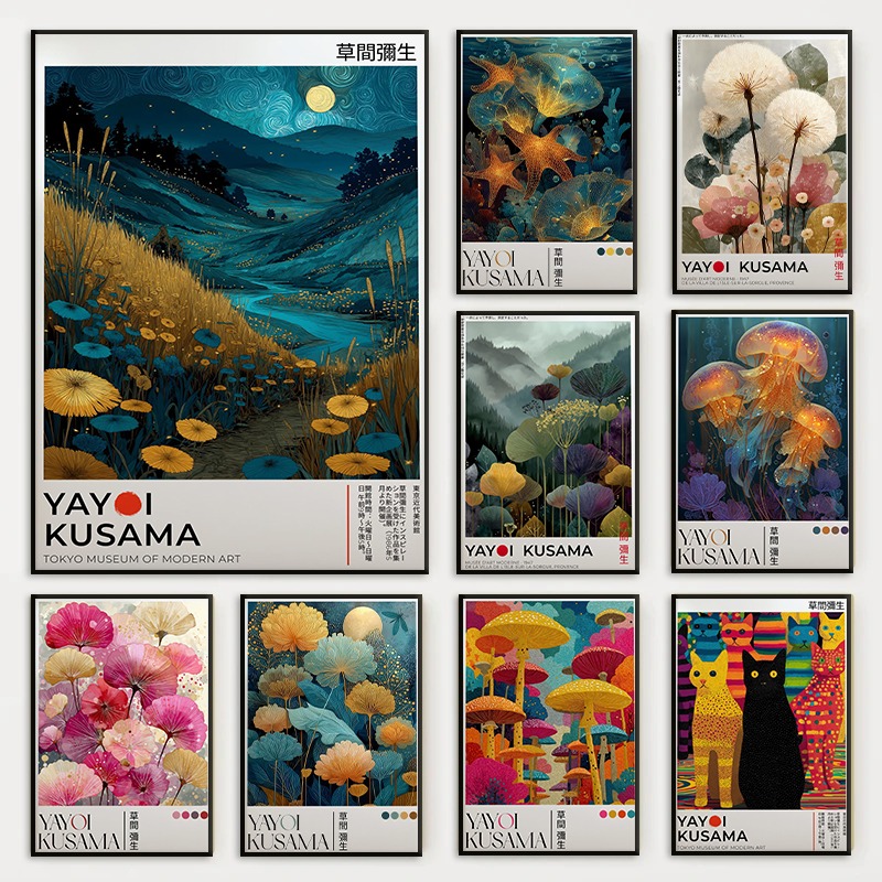 Yayoi Kusama Ocean Jellyfish A - Resin Art Ocean ulasan dan harga